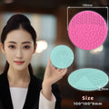 2 Pieces Silicone Makeup Brush Cleaner, YalsFTY Cosmetic Brush Scrubber Mat Pad Cleaning Tool, Dual-Sided Functionality to Accommodate All types of Brushes, Powder Puffs and Sponges (Green & Pink)