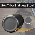 Windshoon Car Ashtray, Portable Ashtray for Car, Detachable Stainless Steel Smokeless Ash tray Windproof for car Travel, Mini Car Trash Can(Black 1-Pack)