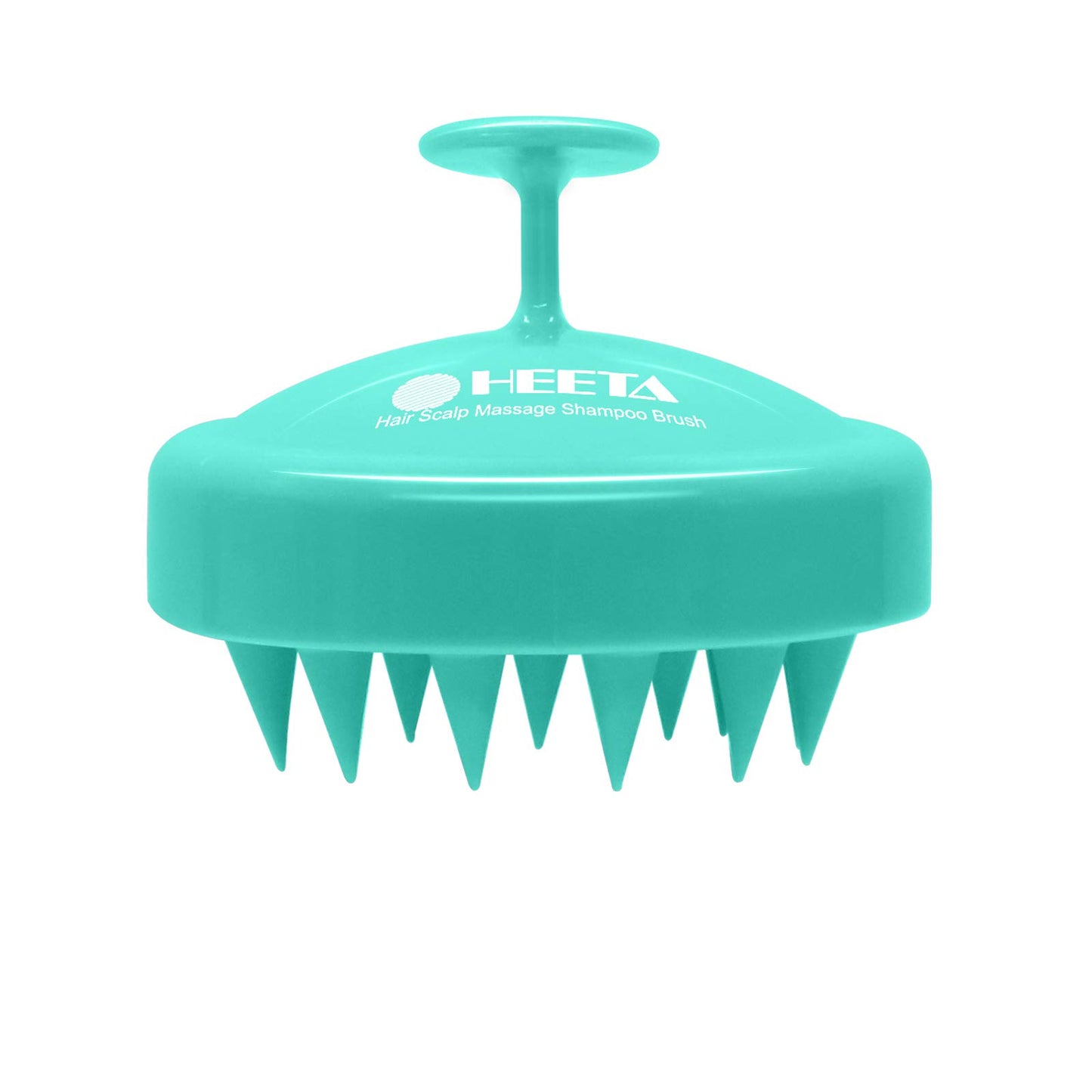 HEETA Shampoo Scalp Brush Massager Hair Growth, Scalp Scrubber with Soft Silicone Bristles for Hair Growth & Dandruff Removal, Hair Brush for Scalp Exfoliator, Green