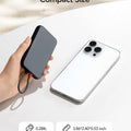 Charmast Slim Portable Charger, 5000mAh Fast Charging Power Bank Built in for iPhone Cable, Digital Display Battery Pack Compatible with iPhone 14/14 Pro Max/13/13 Pro Max/12/11/XR/X (No-Wireless)