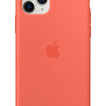 Funda de silicona para iPhone 11 Pro de Apple, color clementina, ajuste fino, compatible con carga inalámbrica