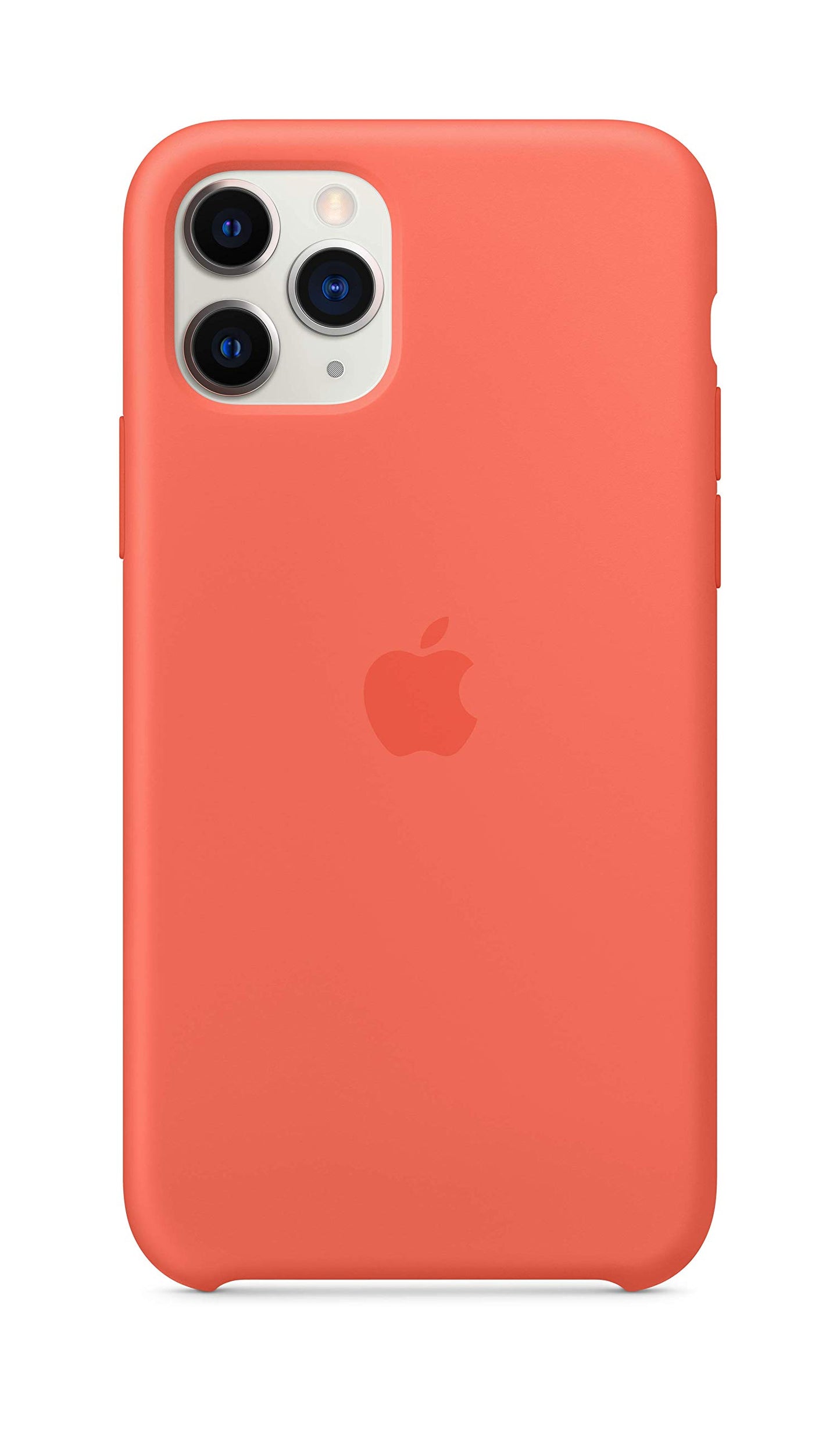 Funda de silicona para iPhone 11 Pro de Apple, color clementina, ajuste fino, compatible con carga inalámbrica