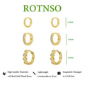 Rotnso Gold Hoop Earrings Set for Women Trendy, 14K Real Gold Plated Chunky Hypoallergenic Small Diamond Huggie Cartilage Hoops Cute Cubic Zirconia Dangle Earrings Jewelry Gifts