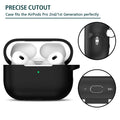 R-fun Compatible avec AirPods Pro 2e/1ère génération Étui avec kit de nettoyage, protection complète en silicone compatible avec Apple AirPods Pro 2023/2022/2019 Étui de chargement, LED avant visible, Noir