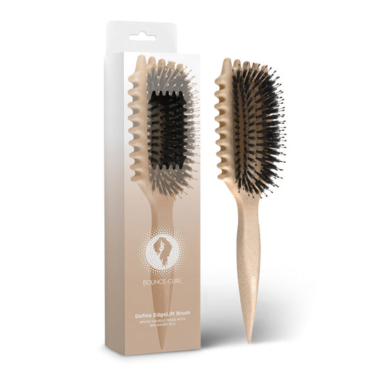 Bounce Curl Define EdgeLift Brush, 5-in-1 Tool for Effortlessly Defined Curls, Waves & Coils, Reduces Frizz - Tan