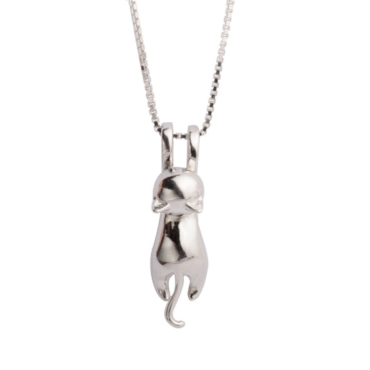 Colliers en argent sterling S.Leaf pour femmes, bijoux pour femmes, accessoires pour femmes, cadeaux à thème pour les amoureux des chats, bijoux mignons en argent pour chatons, cadeaux d'anniversaire pour femmes