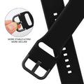 Sport Band Compatible with Apple Watch Bands 49mm 46mm 45mm 44mm 42mm, Soft Silicone Wristbands Strap with Classic Clasp for iWatch Series 10 9 SE 8 7 6 5 4 3 2 1 Ultra for Women Men, Black