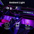 Car LED Interior Strip Lights, TEKSHINNY RGB Car Interior LED Light Wireless APP Button Remote Control, 5 in 1 Fiber Optic Ambient Lighting Kit with 236 Inches, EL Wire Lights for Car Inside