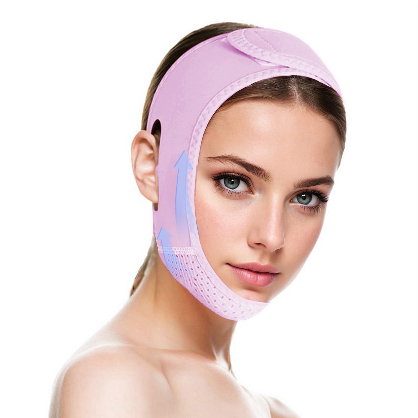 V Line Lifting Mask Chin strap for sleeping, V Line Lifting Mask for Women,Jaw Exerciser，Medium,Purple