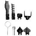 8pcs Drain Cleaner Combination Cutter Head Set, Professional Electric Drill Connector Cutter Head for Dredging Manganese Steel Pipe Cleaning Dredging Tools for Drain Cleaner(black)