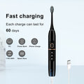 kingheroes Electric Toothbrush Set, Comes with 8 Brush Heads & Travel Case,4 Modes with 2 Minutes Built in Smart Timer, One Charge for 60 Days, 42000 VPM Motor (Black)