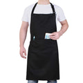 Will Well Chef Apron for Men and Women Professional for Cooking With Pockets - Adjustable - Bib Aprons - Water & Oil Resistant - 1 Pack, Black