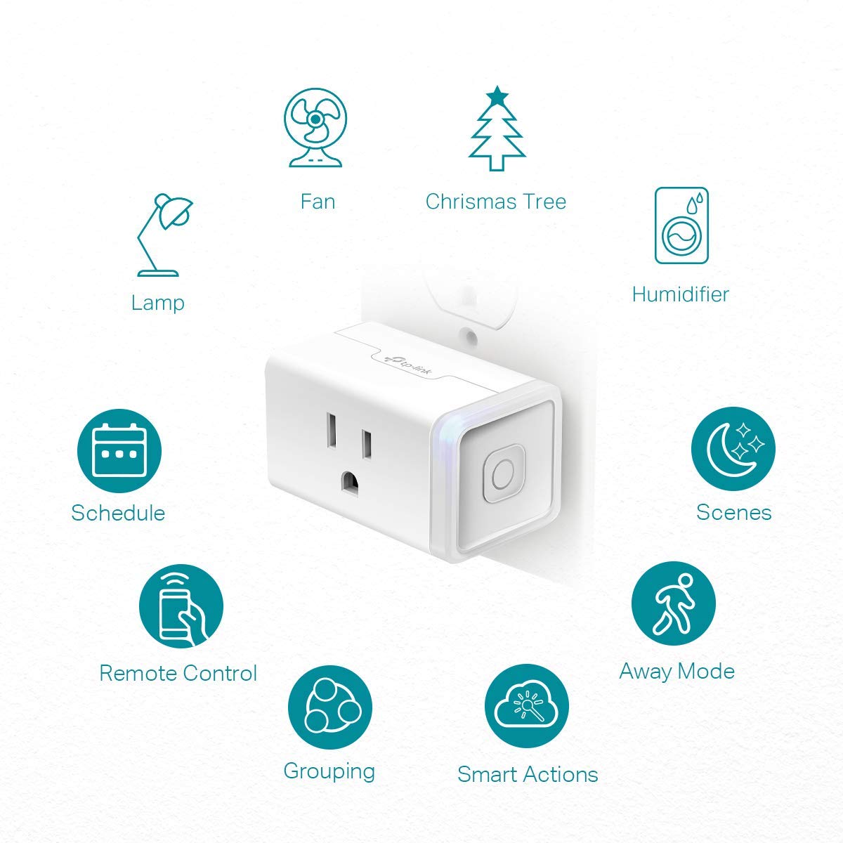 Kasa Smart Plug HS103P2, Smart Home Wi-Fi Outlet Works with Alexa, Echo, Google Home & IFTTT, No Hub Required, Remote Control,15 Amp,UL Certified, (Pack of 2) White