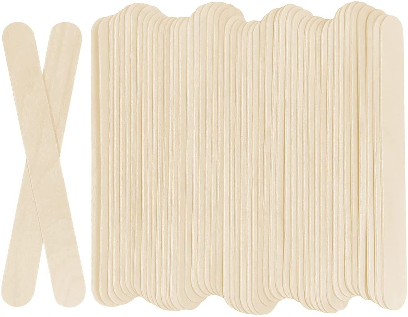 KTOJOY 100 palitos de madera gigantes para manualidades, palitos de helado de 6" de largo x 3/4" de ancho, para manualidades, proyectos de arte en el hogar y material para el aula