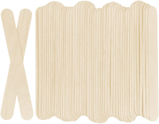 KTOJOY Lot de 100 bâtonnets de glace en bois géants de 15,2 cm de long x 1,9 cm de large pour loisirs créatifs, projets artistiques à domicile, fournitures de classe