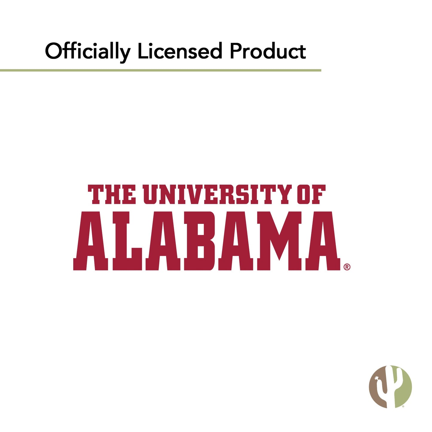 Porte-clé avec cordon amovible et boucle à pression pour clés de voiture Desert Cactus University of Alabama (rouge - logo A)