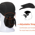 TOPLOR Sweat Wicking Beanie Cap Hat Skull Cap Pirate Hat Bandana Head Wrap for Men and Women Black