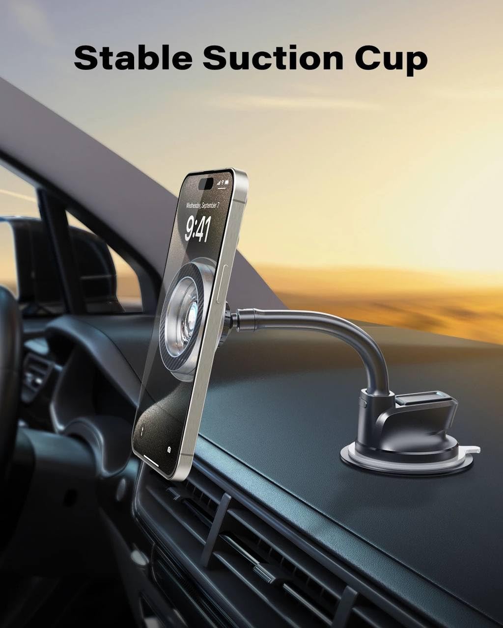 Magnetic Cell Phone Holder Car, Car Mount Dashboard Windshield Car Phone Mount Holder with Strong Magnet, Hands Free Holder Mount for iPhone and Smartphone, Magnetic Phone Mount Holder and Tablet.