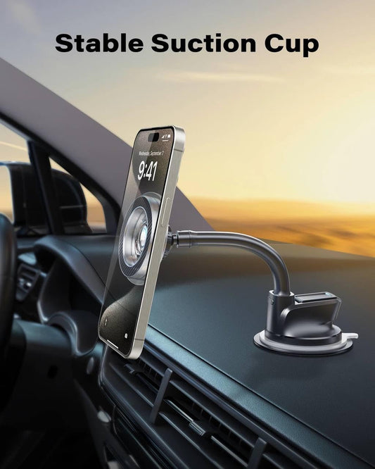 Magnetic Cell Phone Holder Car, Car Mount Dashboard Windshield Car Phone Mount Holder with Strong Magnet, Hands Free Holder Mount for iPhone and Smartphone, Magnetic Phone Mount Holder and Tablet.