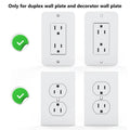 WALI Outlet Shelf Wall Holder,Bathroom Wall Shelf up to 10lbs Standard Vertical Duplex Wall Shelf Organizer for Smart Home Decor Space Saving Power Tools, Toothbrush (OLS001-W), 1 Pack, White