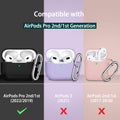 R-fun Compatible avec AirPods Pro 2e/1ère génération Étui avec kit de nettoyage, protection complète en silicone compatible avec Apple AirPods Pro 2023/2022/2019 Étui de chargement, LED avant visible, Noir