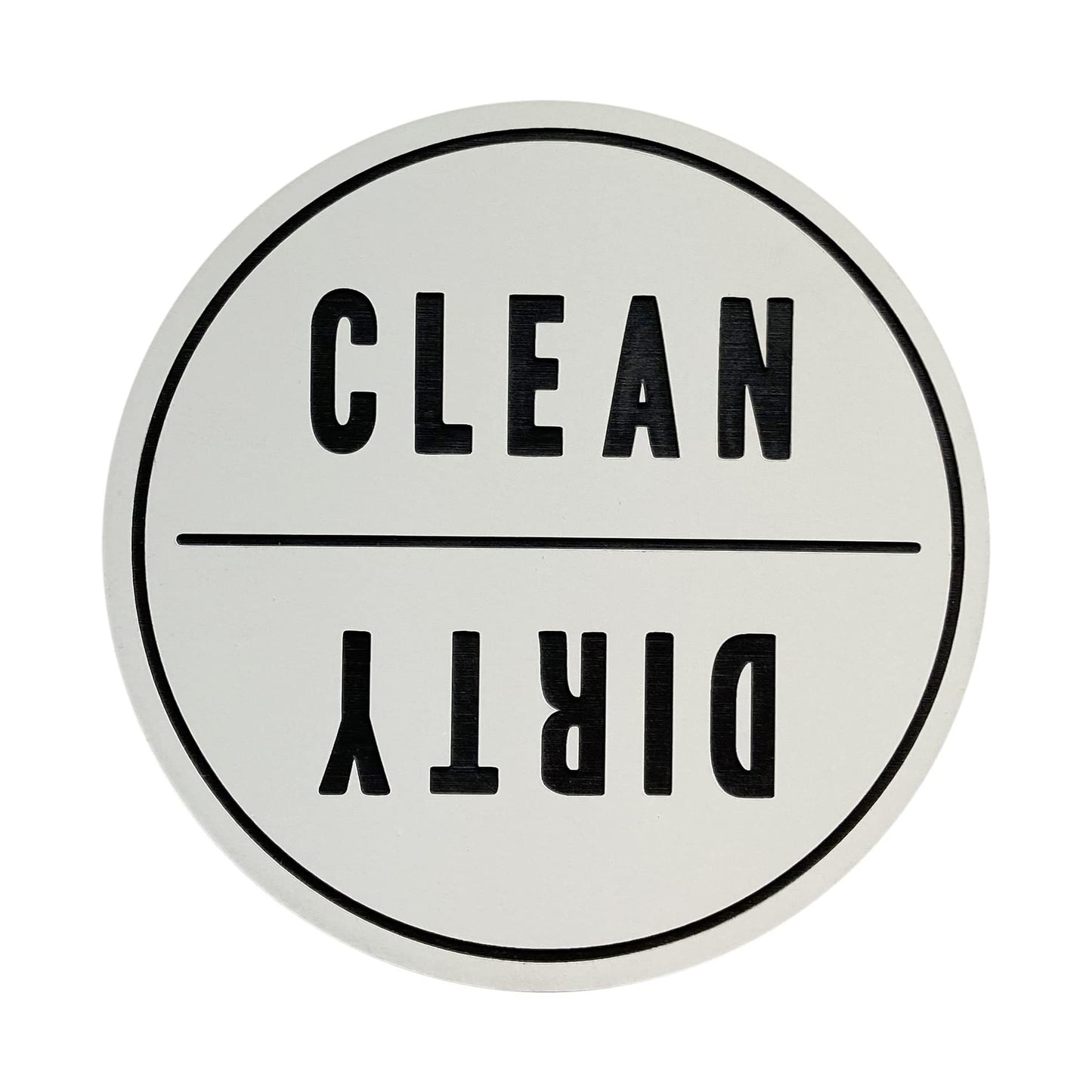 Clean Dirty Dishwasher Magnet | Reversible Sign Looks Great on Stainless Steel | Clean Farmhouse Design Decor | Strong Magnet | Engraved on Premium Materials | Won't Fade like a Sticker