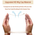 Xconstellation HD Wig Cap 12 Pcs Wig Caps For Women Transparent Wig Cap For Lace Front Wig Invisible Stocking Caps Sheer Wig Cap with Elastic Wig Band Set Wig Accessories（12 HD Wig Caps+1 Wig Band）