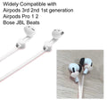 Correas magnéticas antipérdida para AirPods, 2 unidades de correa deportiva de silicona suave compatible con Airpods 3.ª y 2.ª generación Pro 3 2 1 Bose JBL Beats. (blanco)