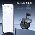 1 Hora Wireless Earbuds Bluetooth 5.3, Touch Control Headphones with Transparency Wireless Charging Case, Premium Sound in-Ear Earphones, Compatible with iPhone, Android Smartphone, Tablet, Laptop