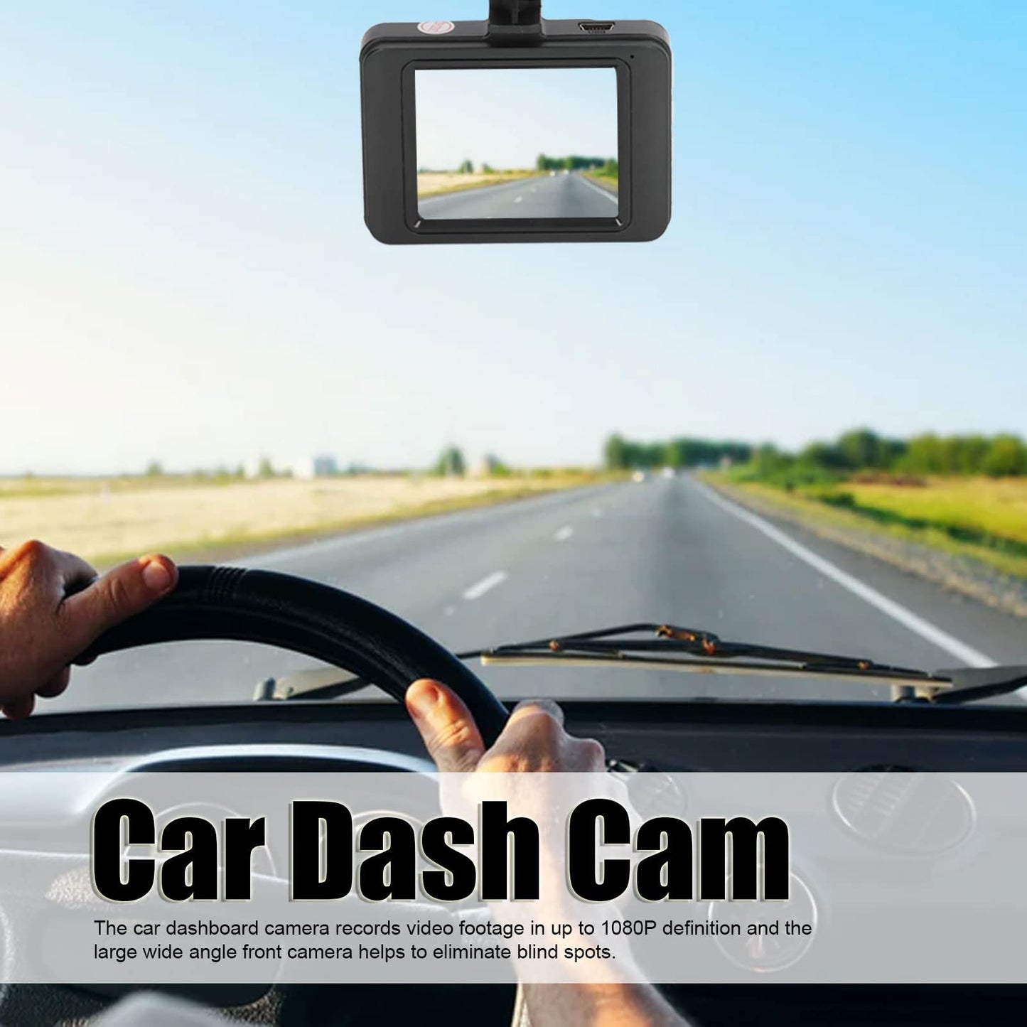 Dash Cam, 1080P Full Smart Dash Camera Dash Cam Front Rear Camera with Motion Detection, Loop Recording, G Sensor, Parking Mode, Dashboard Camera