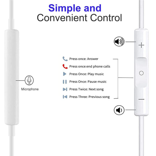 Cianyyee - Pack de 6 auriculares con cable, estéreo de graves potentes, control de volumen, auriculares con micrófono, compatibles con iPhone, Android, ordenadores, iPad o cualquier dispositivo con interfaz de 3,5 mm