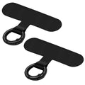 Hovmwey Phone Tether Tab, 2 Pack Cell Phone Lanyard Patch Without Adhesive, Phone Strap Replacement Part for All Full Phone Cases (Black)