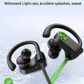 Stiive Bluetooth Headphones, 5.3 Wireless Sports Earbuds IPX7 Waterproof with Mic, Stereo Sweatproof in-Ear Earphones, Noise Cancelling Headsets for Gym Running Workout, 16 Hours Playtime - GreenBlack