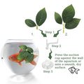 2 Pcs Betta Fish Leaf Pad Fish Tank Accessories Aquarium Décor Simulating The Natural Habitat for Betta Spawning Grounds Breeding Resting Bed with Plastic Suction Cup