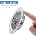 Honmein 2 Pcs Sink Strainer for Most Kitchen Sink Drain Basket, Upgraded Double-Layer Safe Design Kitchen Sink Strainer (Outer Diameter 4.5 Inch)