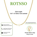 Collier en croix Rotnso pour femme plaqué or 14 carats délicat petit pendentif en croix latérale ras du cou simple tendance mignon collier à chaîne en forme de croix bijoux de foi cadeau minimaliste religieux