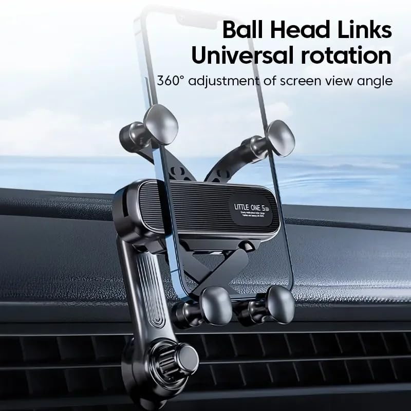 4Pack Cellphone Mount Phone Holder Gravity Foldable, 360 ° Rotating Extension Rod, Fits All Cars Vent, Fits All iPhone & Android Phones, Black