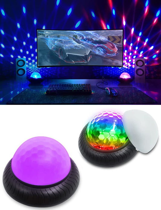 ljnyiwan Lot de 2 lampes de jeu, éclairage RVB avec synchronisation musicale, cadeaux de joueur pour hommes, décoration de salle de jeu, lumières LED à effet 2 en 1 de plusieurs couleurs pour salle de jeu, décoration de joueur, configuration de jeu