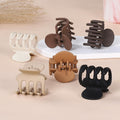 USDNICE 6 Pcs Hair Clips Small Claw Clips for Thin Hair Medium Matte Non-slip Hair Accessories for Women and Girls (Coffee)