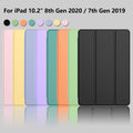 iMieet iPad 9th Generation Case 2021/iPad 8th Generation Case 2020 10.2 Inch with Pencil Holder, iPad 7th Gen 2019 Case with Soft Baby Skin Silicone Back, Auto Wake/Sleep Cover (Black)