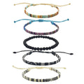 5 pulseras de playa de surfista para hombres y mujeres, pulseras para hombres, pulsera de tobillo bohemia hecha a mano, joyería hippie de verano, pulseras trenzadas playeras ajustables, tobillera de cuerda unisex impermeable para hombres y mujeres