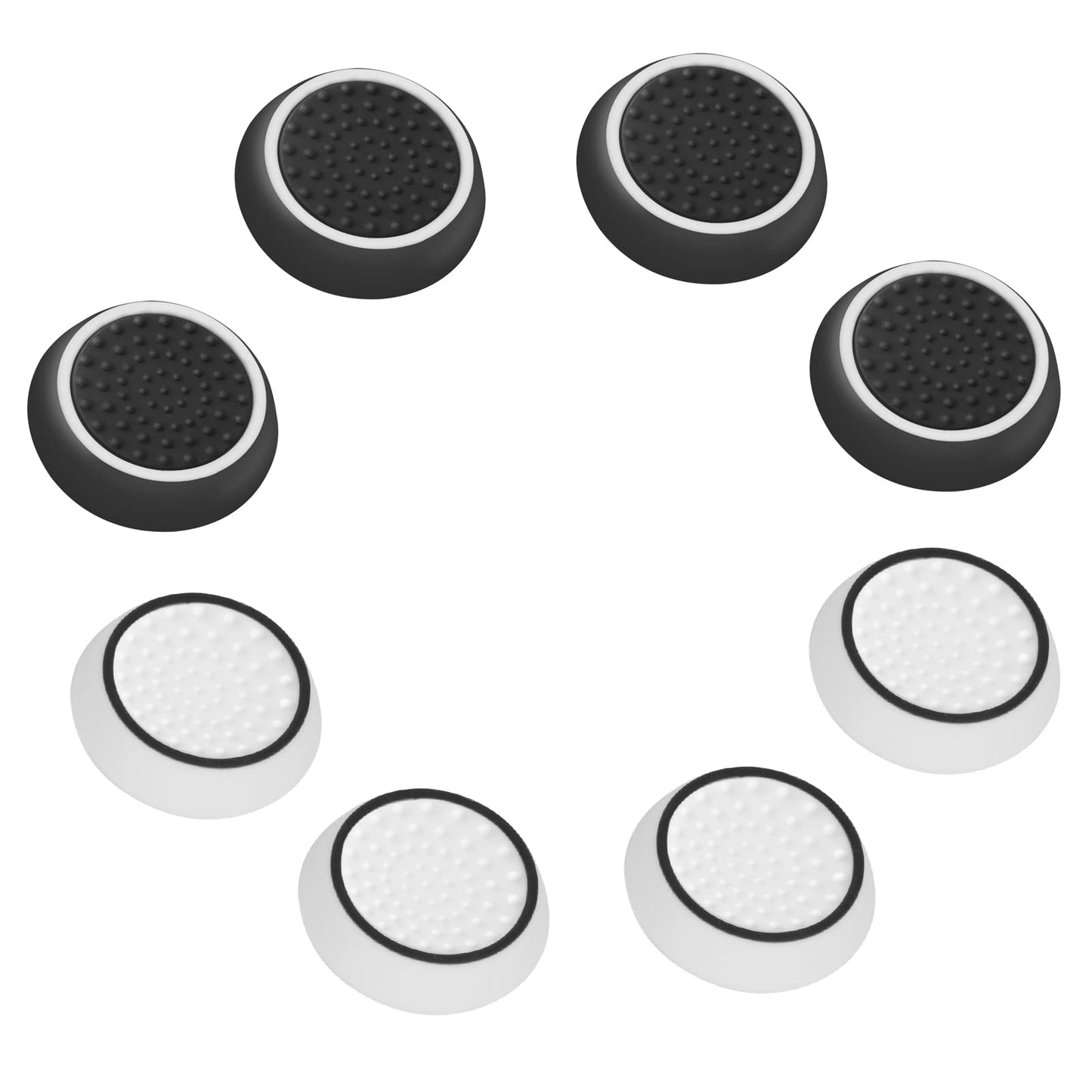 Juego de agarres para el pulgar, tapas de agarre para el pulgar del controlador, tapa de repuesto para joystick, agarre para el pulgar compatible con PS5, PS4, Xbox One, Xbox Series X/S, accesorios para el controlador Nintendo Switch Pro, 8 piezas