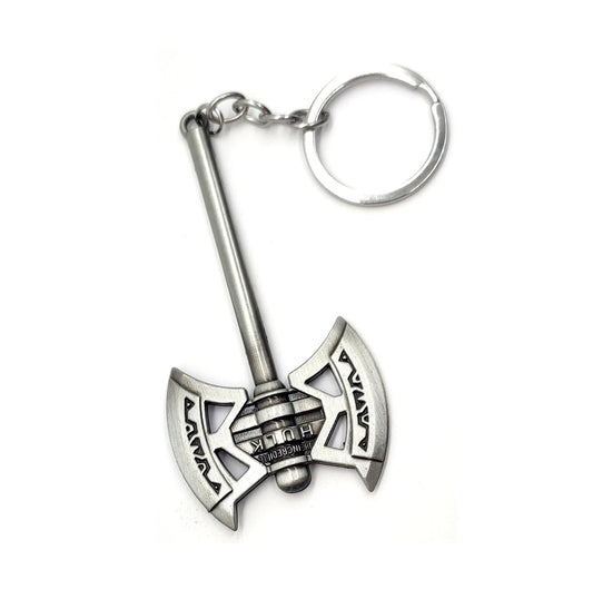 MTUERANC Axe Keychain, 1PCS Anime Keychain Tomahawk Metal Key Ring, Cool Gifts for Husband, Boyfriend (Silver)