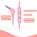 New bee Kids Headphones Wired for School with Microphone KH20 HD Stereo Safe Volume Limited 85dB/94dB Foldable Lightweight for Girl/Mac/Android/Kindle/Tablet/Pad (Pink)