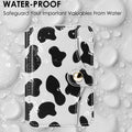 M-Plateau Phone Card Holder, Stick On with Snap Closure 3M Adhesive Leather Phone Wallet Work with iPhone 14 Case and Most Smartphones (Cow Print)