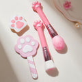 COSHINE Special Gifts for Teen Girls-Adorable Paw-Themed Makeup Brush Set with Cosmetic Sponge, Mirror and Storage Holder, Birthday Makeup Tools Gift Box for Niece Daughter Her