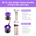 Lflwacy Electric Makeup Brush Cleaner, Silicone Brush Cleaner Machine for Portable Automatic USB Cosmetic Brush Cleaner Tools, Brush Cleaner Spinner for All Size Beauty Makeup Brushes