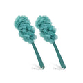 Back Scrubber for Shower, Qewro Loofah on a Stick as Shower Brush Exfoliating Body with Long Handle, Loofah Sponge Mens Loofah Bathing Accessories for Women (2Pack Blue) (2Pack Blue)