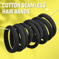 Black Hair Ties Elastic for Women Girls, TsMADDTs Hair Bands Set with 30Pcs Black Cotton Seamless Hair Ties for Thick Hair, 500pcs Mini Hair Rubber Bands, 2pcs Hair Loop Tools and 1pcs Comb