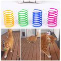 Andiker Cat Spiral Spring, 12 Pc Cat Creative Toy to Kill Time and Keep Fit Interactive Cat Toy Sturdy Heavy Plastic Spring Colorful Springs Cat Toy for Swatting, Biting, Hunting Kitten Toys